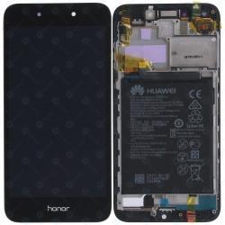 LCD Дисплей за Huawei Honor 6A (2017) / DLI-L22 / 02351KTW / Тъч скрийн / Рамка / Батерия / Сив / Оригинал Service pack